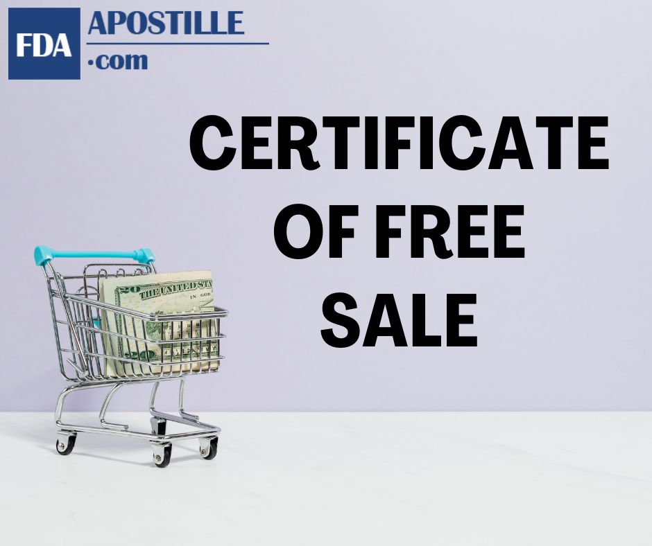 Certificate Of Free Sale